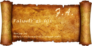 Faluvégi Ali névjegykártya